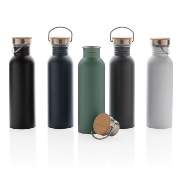 Logotrade corporate gifts photo of: Modern stainless steel bottle with bamboo lid