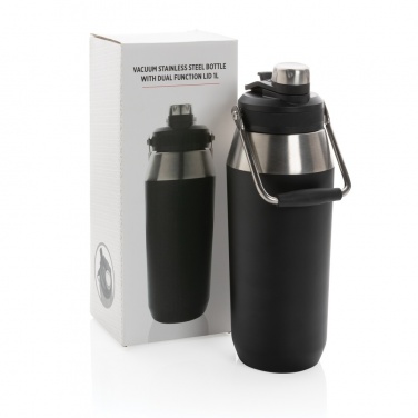 Logo trade promotional products picture of: Vacuum stainless steel dual function lid bottle 1L