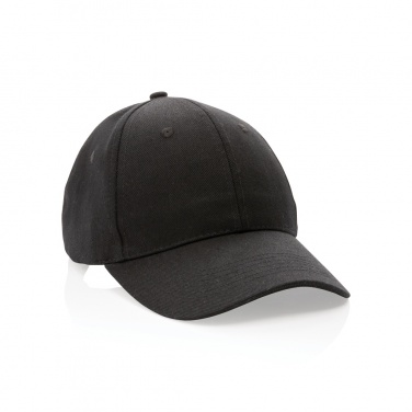 Logo trade promotional gifts image of: Impact 6 panel 280gr Recycled cotton cap with AWARE™ tracer