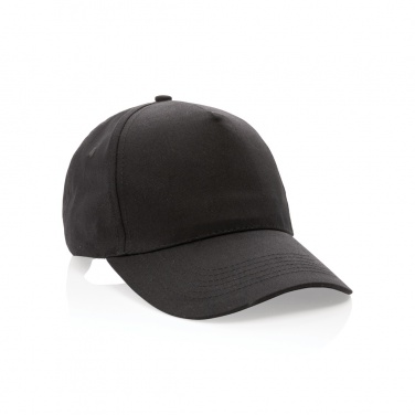 Logotrade business gift image of: Impact 5 panel 190gr Recycled cotton cap with AWARE™ tracer