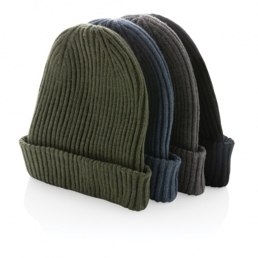Logo trade promotional gifts image of: Impact AWARE™  Polylana® double knitted beanie