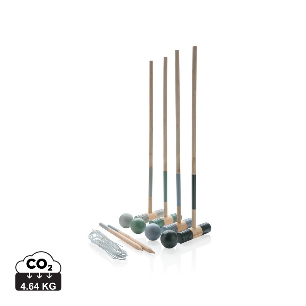Logo trade promotional items picture of: Wooden croquet set