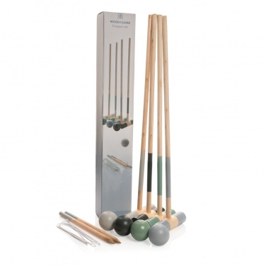 Logo trade corporate gifts image of: Wooden croquet set