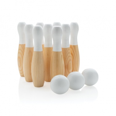 Logo trade corporate gifts picture of: Wooden skittles set
