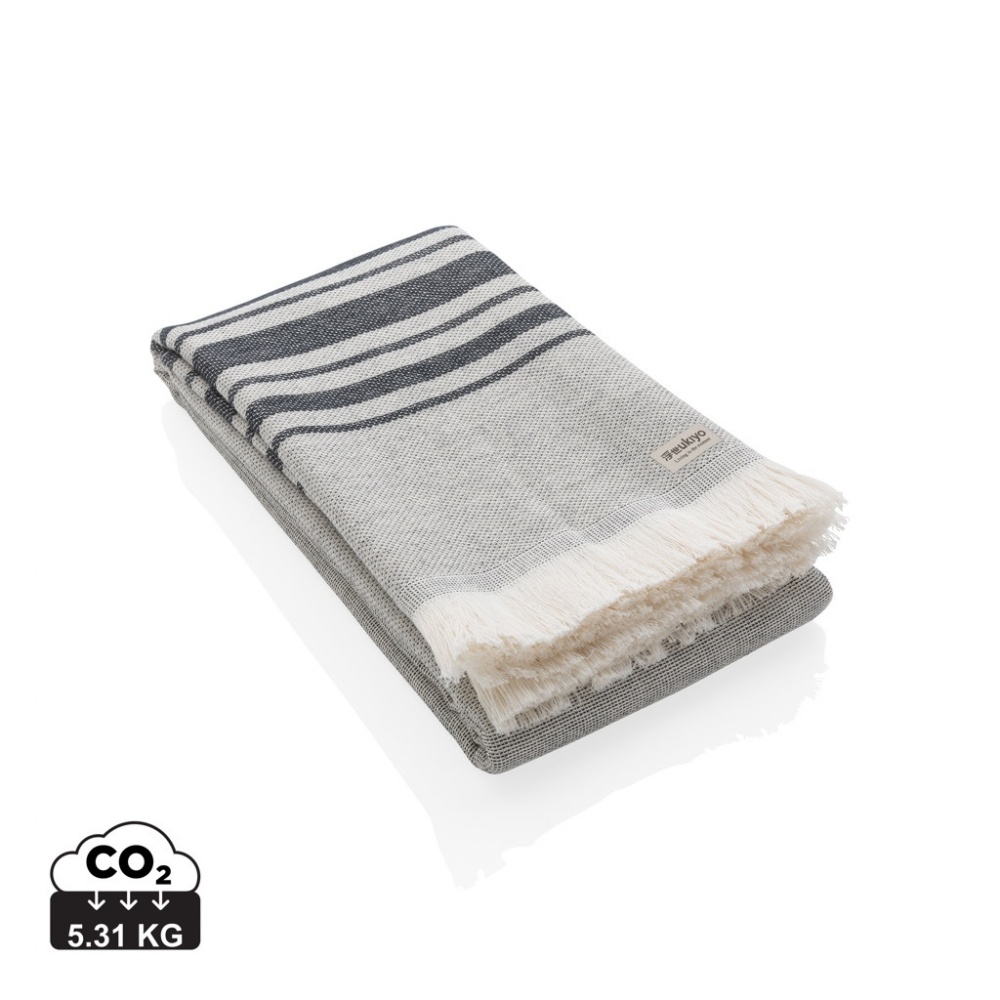 Logo trade corporate gifts image of: Ukiyo Yumiko AWARE™ Hammam Towel 100 x 180cm