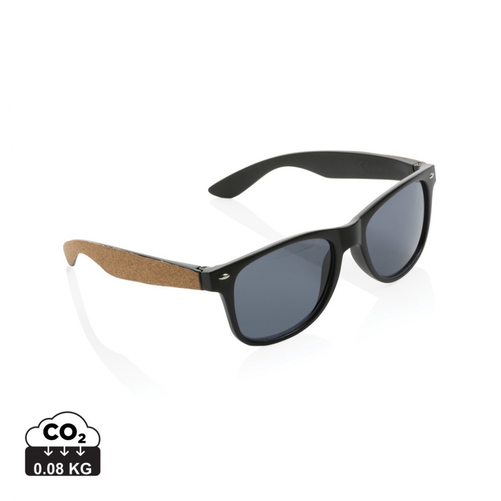 Logotrade corporate gift image of: GRS recycled PC plastic sunglasses with cork