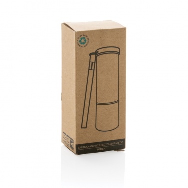 Logo trade corporate gifts image of: Bamboo and RCS certfied recycled plastic torch