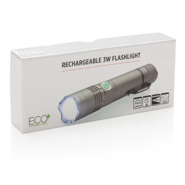 Logotrade promotional gift image of: Rechargeable 3W flashlight