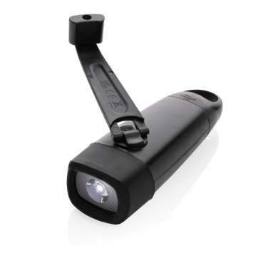 Logotrade promotional giveaway image of: Lightwave RCS rplastic USB-rechargeable torch with crank
