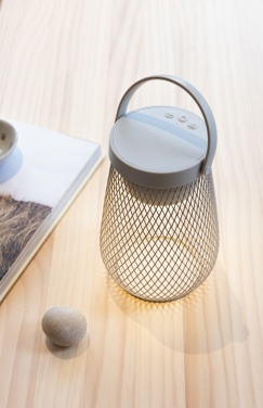 Logo trade promotional gifts picture of: Aurora RCS recycled plastic USB re-chargeable table lamp