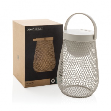 Logo trade promotional items image of: Aurora RCS recycled plastic USB re-chargeable table lamp