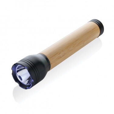 Logo trade corporate gift photo of: Lucid 5W RCS certified recycled plastic & bamboo torch