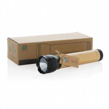 Logotrade business gifts photo of: Lucid 5W RCS certified recycled plastic & bamboo torch