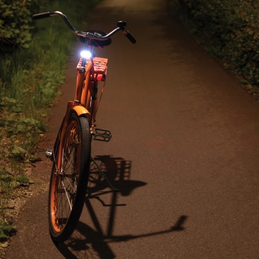 Logotrade promotional giveaway image of: Lumino RCS recycled plastic USB re-chargeable bike light set
