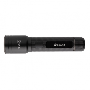Logotrade promotional giveaway image of: RCS recycled aluminum USB-rechargeable heavy duty torch