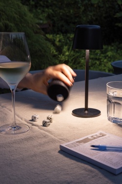 Logotrade promotional product picture of: Zenic RCS recycled plastic USB re-chargable table lamp