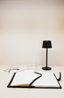 Logo trade promotional product photo of: Zenic RCS recycled plastic USB re-chargable table lamp
