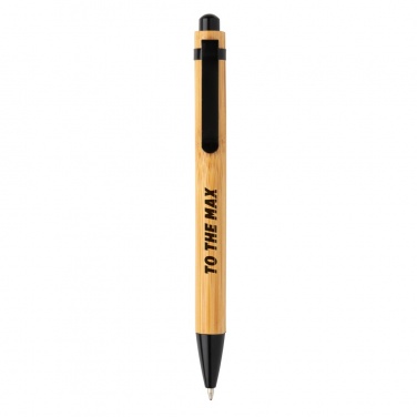 Logo trade business gift photo of: Bamboo pen