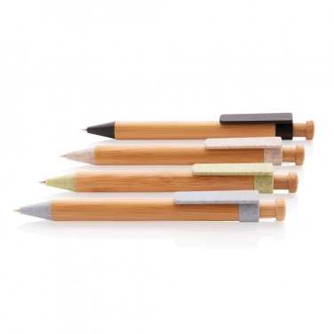 Logotrade advertising product image of: Bamboo pen with wheatstraw clip