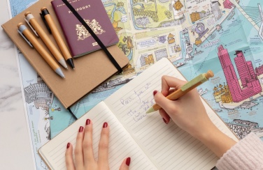 Logotrade promotional item image of: Bamboo pen with wheatstraw clip