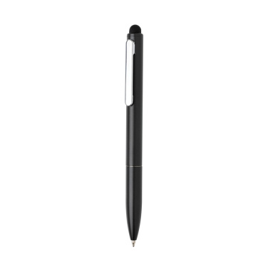 Logo trade business gifts image of: Kymi RCS certified recycled aluminium pen with stylus