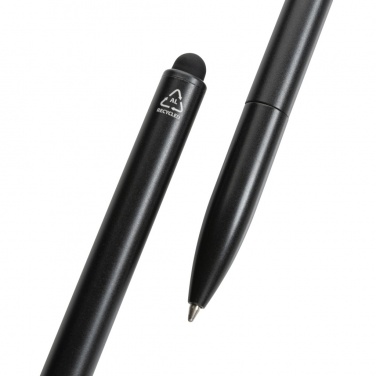 Logo trade promotional items picture of: Kymi RCS certified recycled aluminium pen with stylus