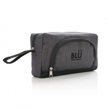 Logo trade promotional giveaways picture of: Classic two tone toiletry bag