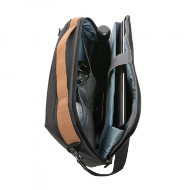 Logo trade corporate gift photo of: Impact AWARE™ 300D two tone deluxe 15.6" laptop bag