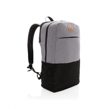 Logo trade promotional merchandise photo of: Modern 15.6" USB & RFID laptop backpack PVC free