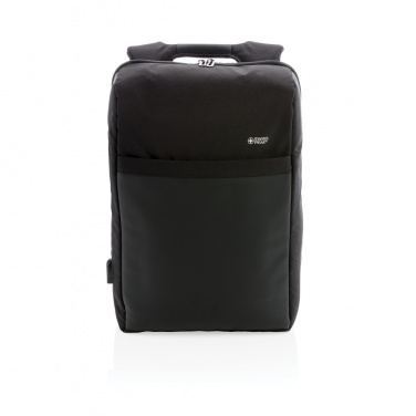 Logotrade promotional merchandise picture of: Swiss Peak 15" anti-theft RFID & USB backpack PVC free