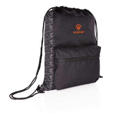 Logotrade promotional merchandise picture of: AWARE™ RPET Reflective drawstring backpack