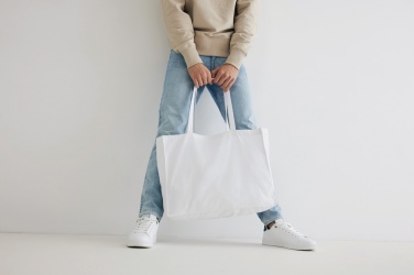 Logo trade corporate gift photo of: Impact AWARE™ Recycled cotton shopper 145g