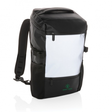 Logo trade promotional merchandise picture of: PU high visibility easy access 15.6" laptop backpack