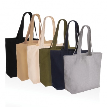 Logo trade promotional products image of: Impact Aware™ 240 gsm rcanvas shopper w/pocket undyed