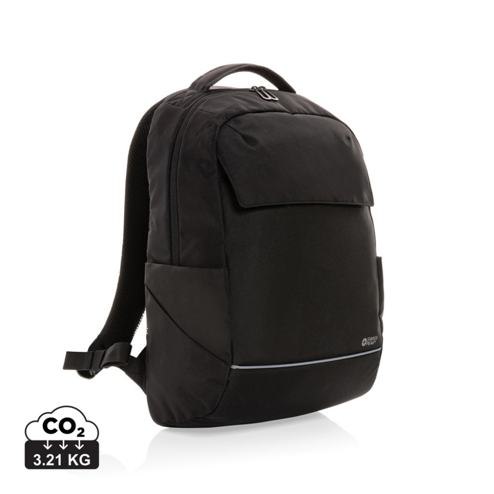 Logo trade promotional giveaways image of: Swiss Peak Brooke AWARE™ RPET daily 15.6" laptop backpack