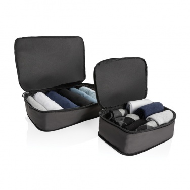 Logo trade promotional products image of: Swiss Peak Ridge AWARE™ RPET compression travel cubes 2pc