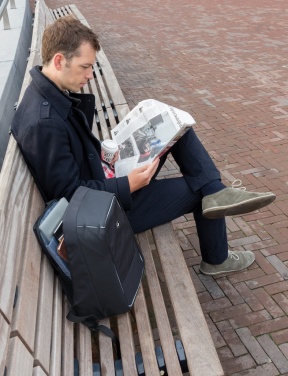 Logo trade advertising products image of: Swiss Peak AWARE™ anti-theft 15.6" laptop backpack