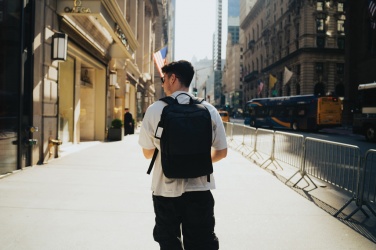 Logo trade advertising products image of: Armond AWARE™ RPET 15.6 inch deluxe laptop backpack