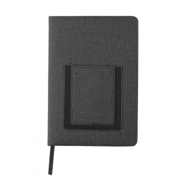 Logotrade advertising products photo of: Deluxe A5 Notebook with phone pocket