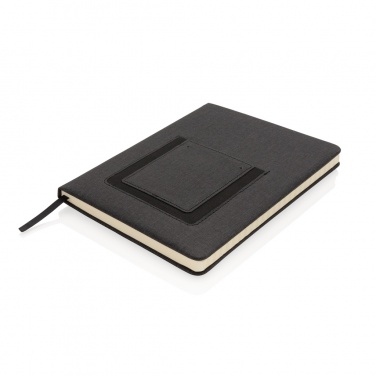 Logotrade promotional gift image of: Deluxe A5 Notebook with phone pocket