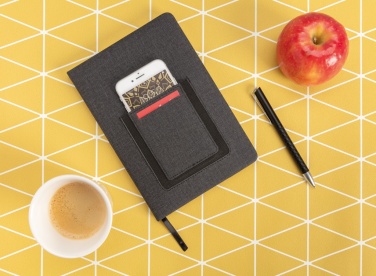 Logotrade promotional merchandise picture of: Deluxe A5 Notebook with phone pocket