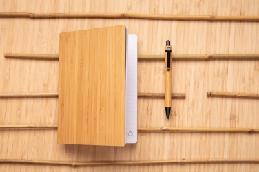 Logotrade promotional items photo of: A5 Bamboo notebook & pen set