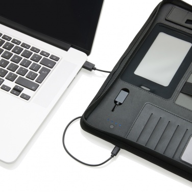 Logo trade corporate gift photo of: Tech portfolio with powerbank