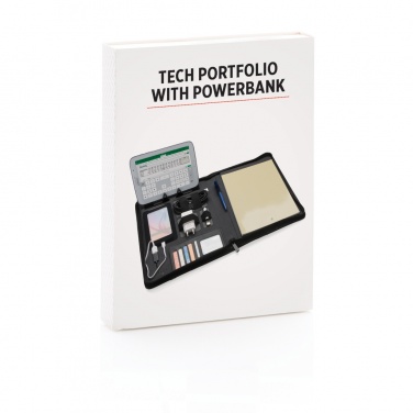 Logo trade promotional merchandise picture of: Tech portfolio with powerbank