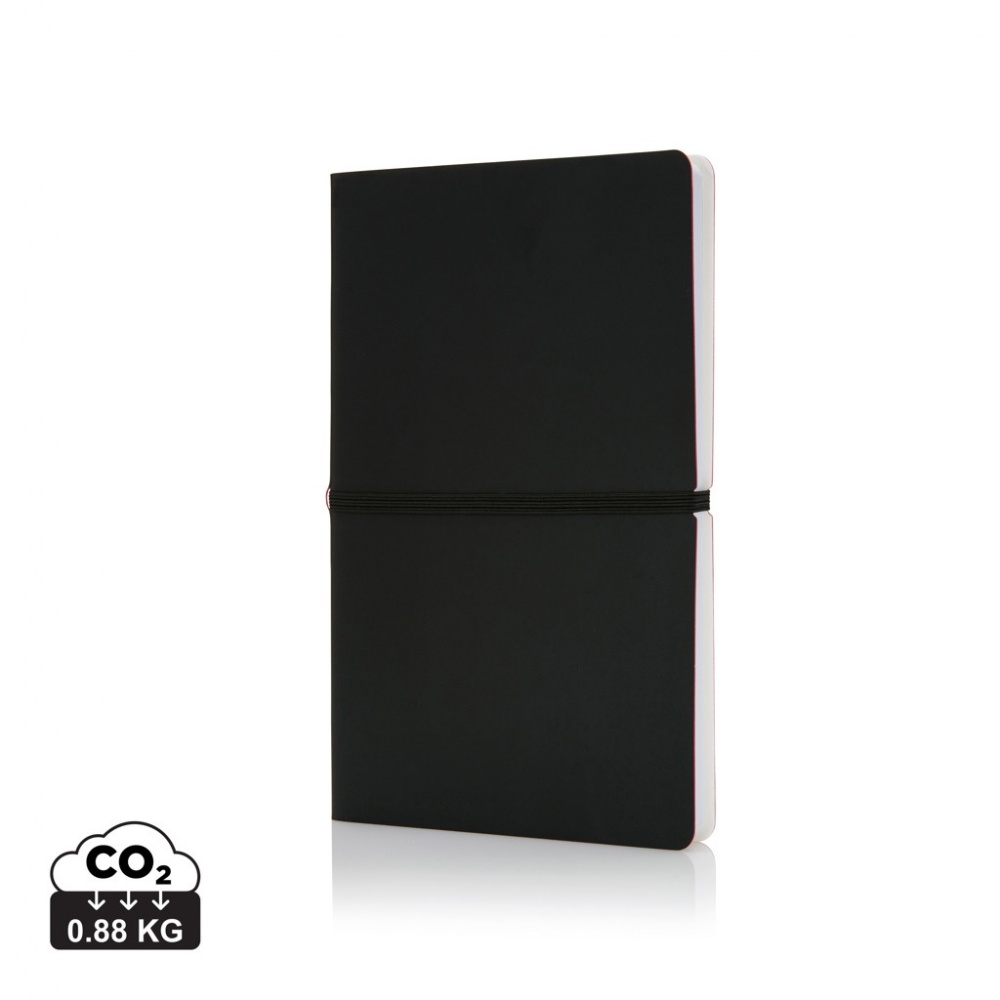 Logo trade promotional items picture of: Deluxe softcover A5 notebook