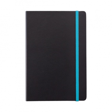 Logo trade promotional products image of: Deluxe hardcover A5 notebook with coloured side
