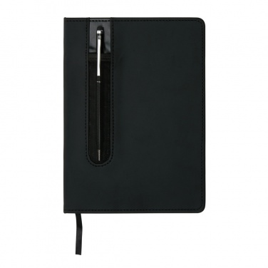Logo trade promotional merchandise image of: Standard hardcover PU A5 notebook with stylus pen