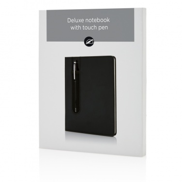 Logotrade promotional merchandise image of: Standard hardcover PU A5 notebook with stylus pen