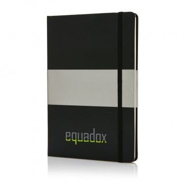 Logo trade promotional items picture of: Deluxe hardcover A5 notebook