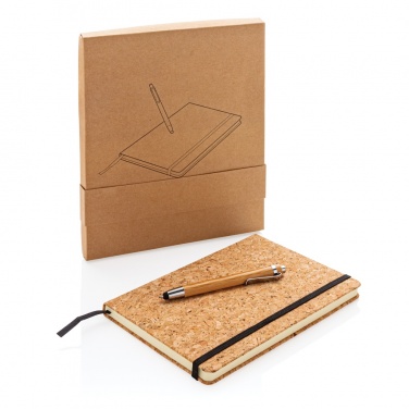 Logotrade corporate gifts photo of: A5 notebook with bamboo pen including stylus